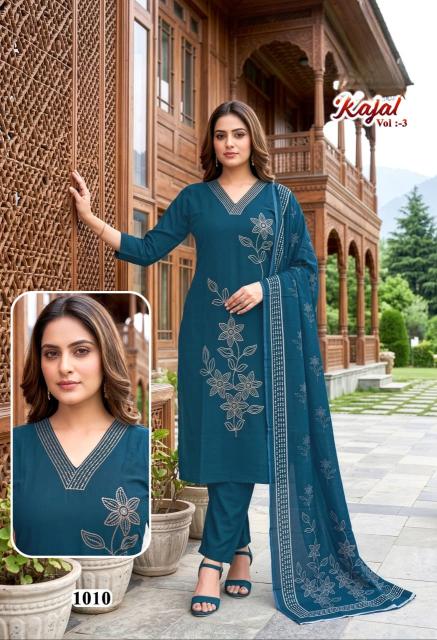 Desi kudi kajal 3 kurti manufacturer in surat